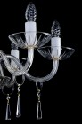 Clear Glass Chandelier  L148CE - candle detail