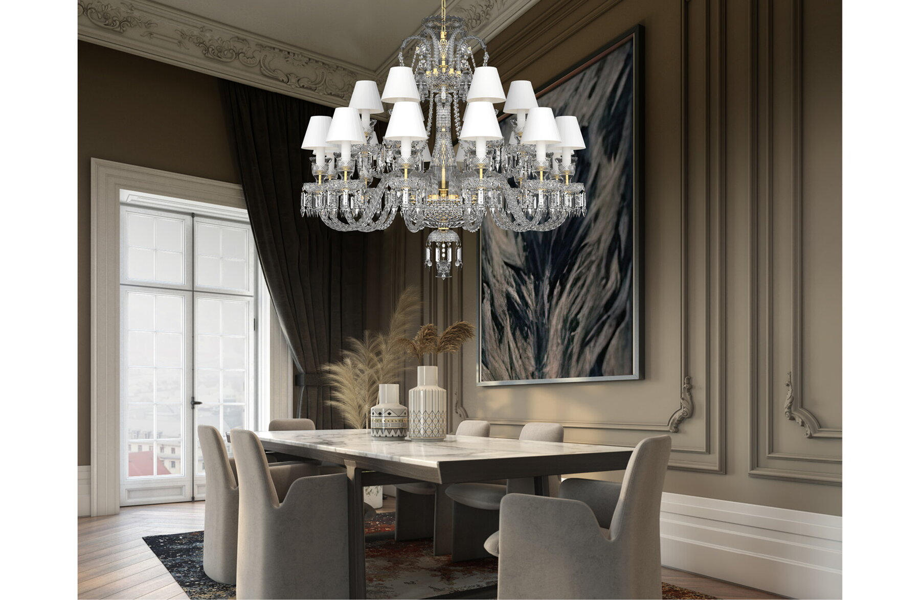 Dinner room crystal chandelier EL67612+603AD4S