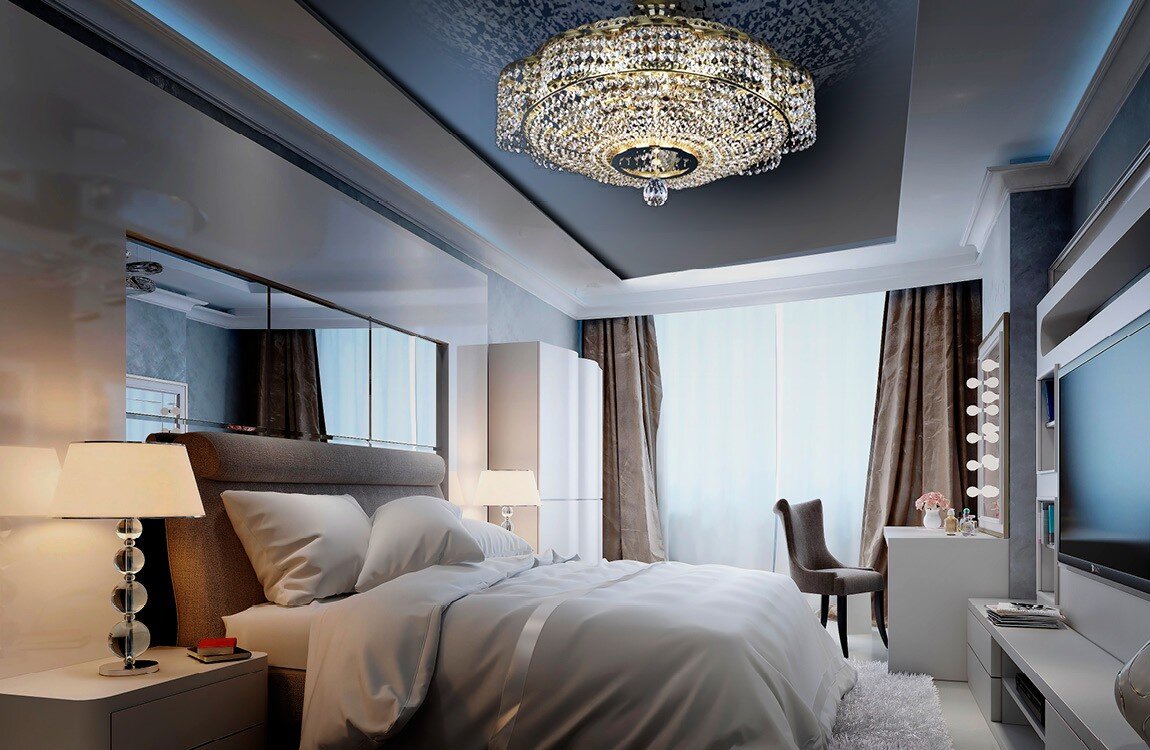 Bedroom in provance style crystal chandelier L277CE