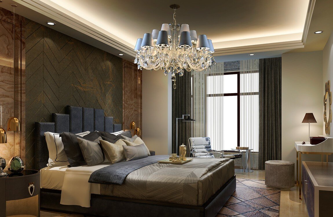 Lámpara de cristal para el dormitorio en estilo castillo LW125182140