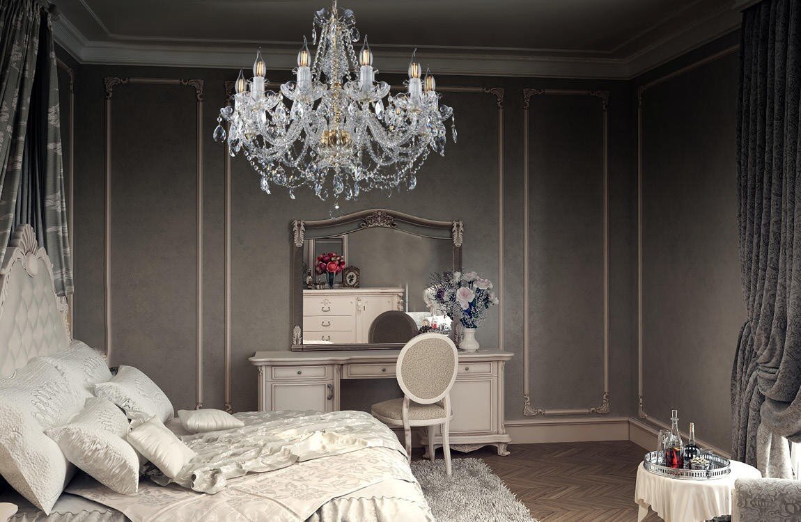 Lámpara de araña para el dormitorio en estilo castillo EL1101201