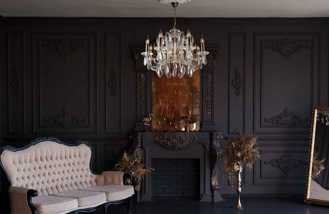 Moderný krištáľový luster do obývačky v glamour štýle EL209809