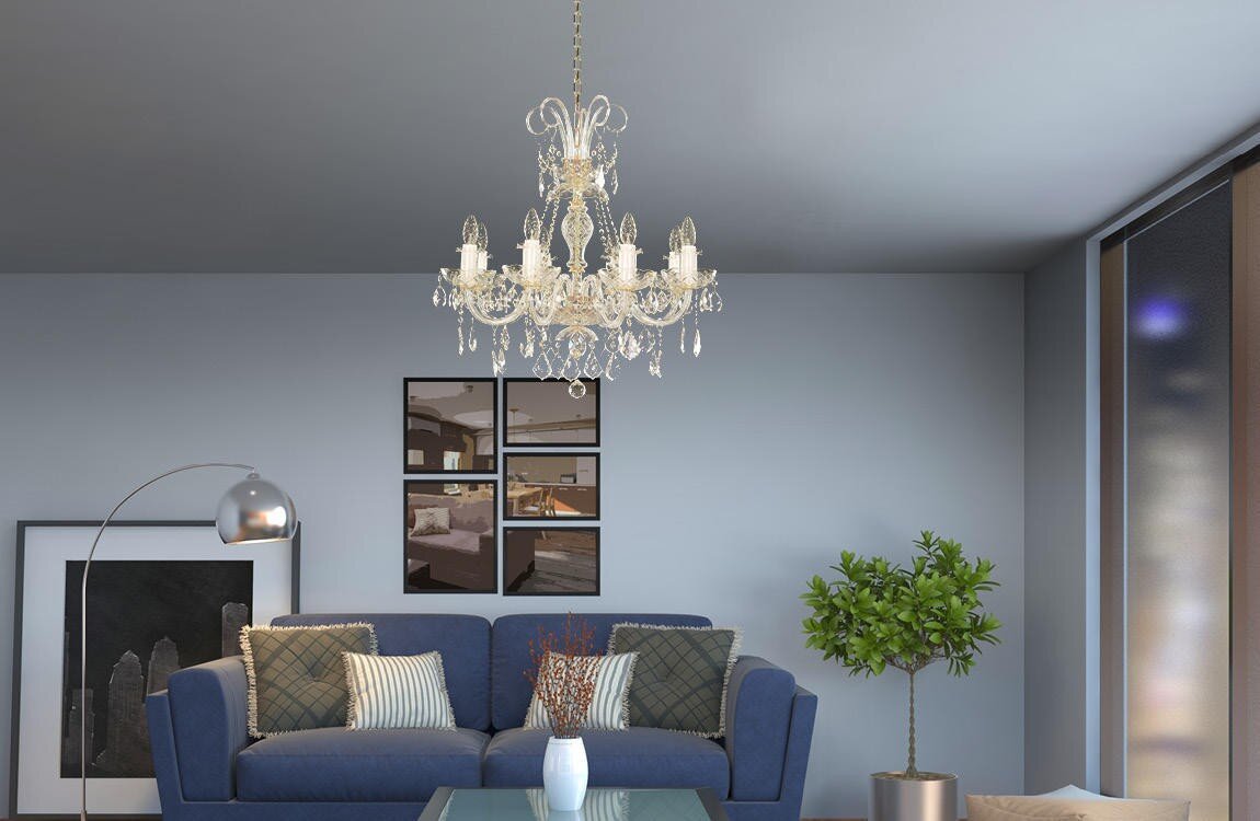 Living room in provance style crystal chandelier EL117804