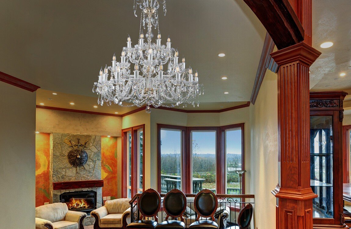 Large crystal chandelier for living room in urban style EL1023201PB