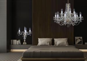 Crystal chandelier for bedroom
