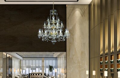 Crystal chandelier for the hall in urban style L140CE