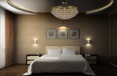 Lámpara de araña de cristal para el dormitorio de estilo urbano L240CE