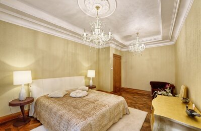 Bedroom crystal chandelier in urban style EL411403