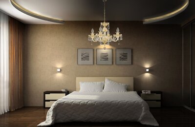 Хрустальная люстра для спальни в городском стиле EL650403