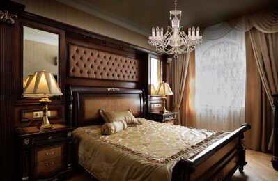 Lámpara de araña tallada para el dormitorio en estilo castillo EL683802