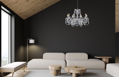 Krištáľový luster do modernej obývačky v škandinávskom štýle EL113801PB