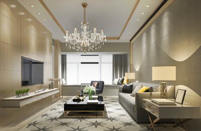 Moderný krištáľový luster do modernej obývačky v glamour štýle EL1771209PB