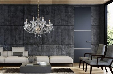 Living room in industrial style crystal chandelier EL13210021PB