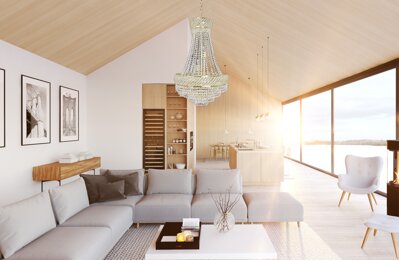 Krištáľový luster do modernej obývačky v škandinávskom štýle TX608000008