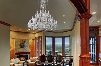 Large crystal chandelier for living room in urban style EL1023201PB