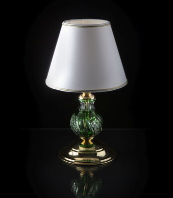 Lámpara de mesa de cristal verde ES624115